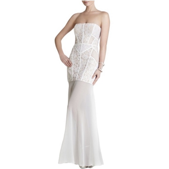 BCBG formal white gown - Picture 3 of 8